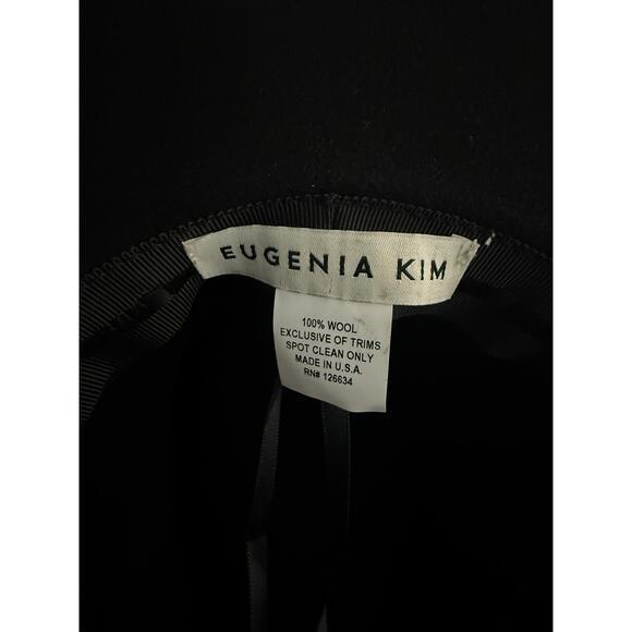 EUGENIA KIM  Maxine leopard-print satin-trimmed wool-felt fedora MSRP 395$ - Picture 7 of 10